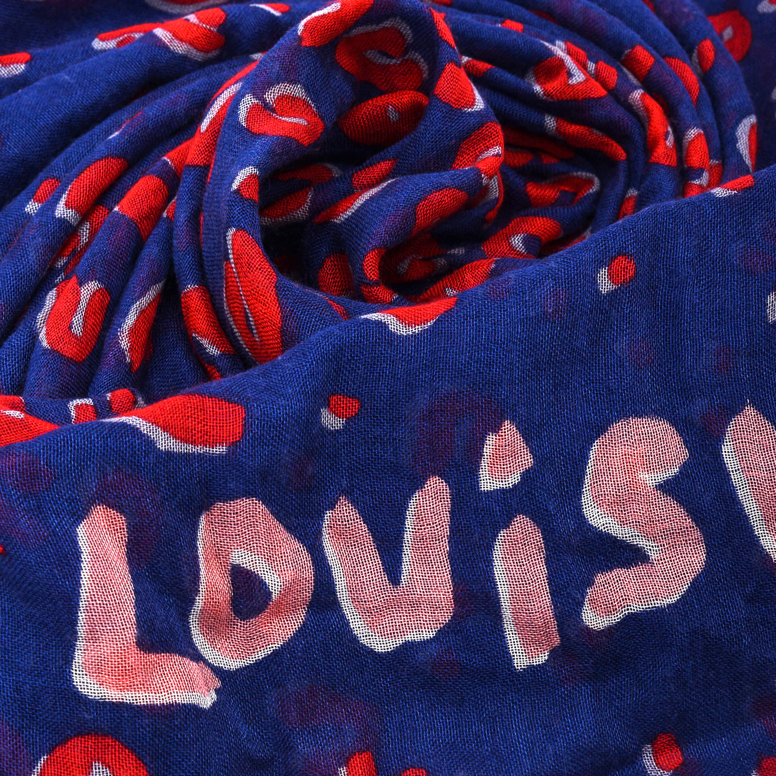 Louis Vuitton - Stole Denim Leopared Confetti Cashmere&Silk Shawl 